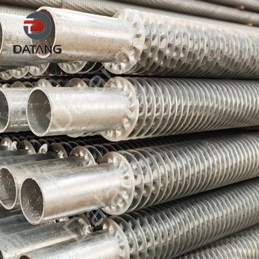 Crimped fin tube in the heating field