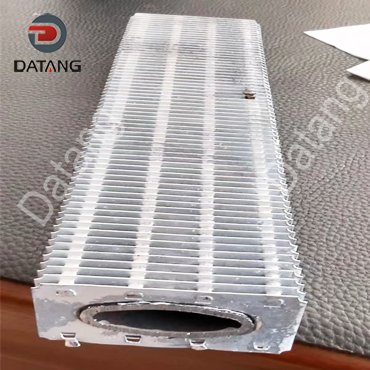 Elliptical fin tube with rectangular fins in industrial cooling systems