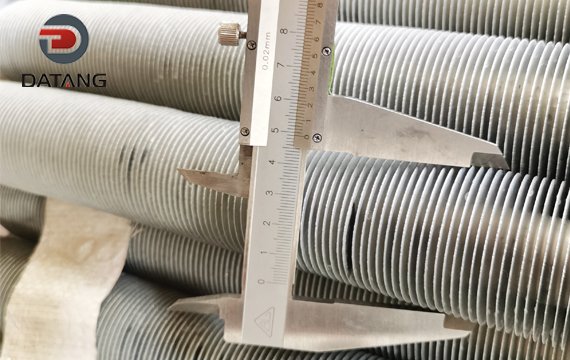 Extruded fin tube Fin outer diameter detection