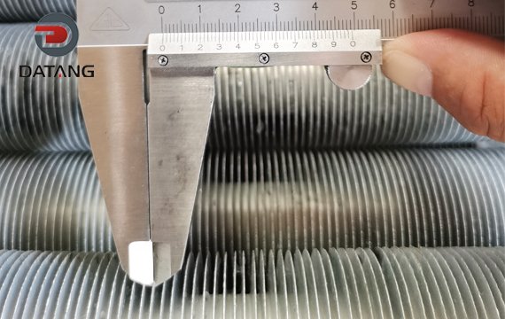 Extruded fin tube Fin thickness detection