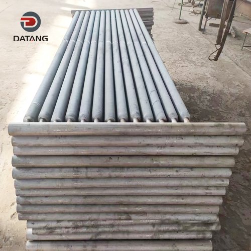 Extruded finned tubes for milk pasteurization heat exchangers