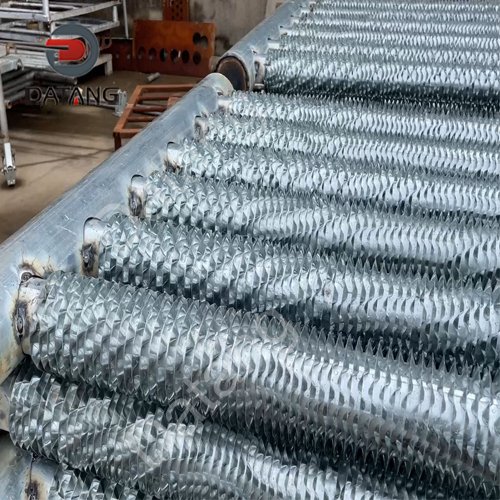 Galvanized spiral crimped fin tube for greenhouse farms