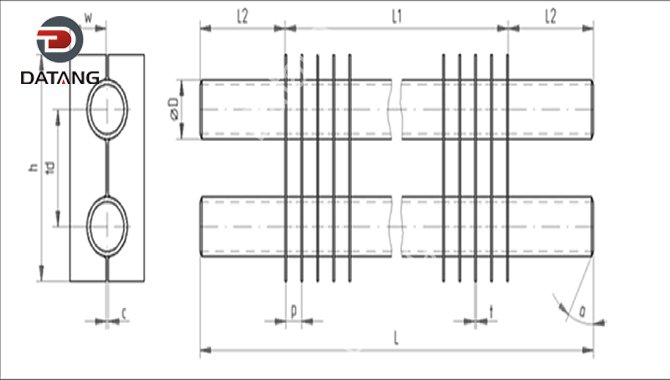 H type fin tube drawing