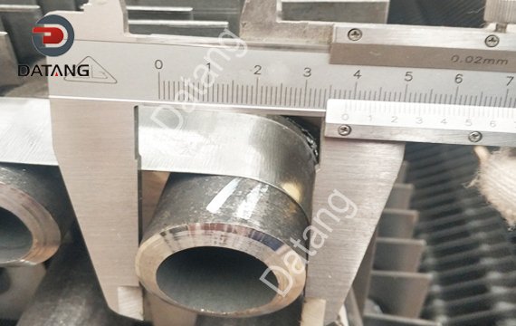 H-type finned tube base tube outer diameter detection