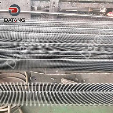 Hot dipped galvanized oval fin tubes in steam heat exchanger