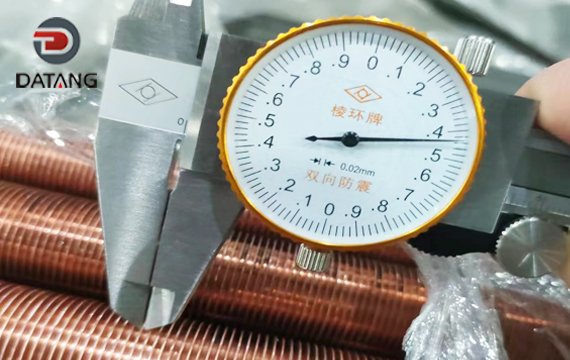 Internal grooved copper tube Fin thickness detection