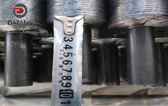 L type fin tube detection of reserved length at both ends