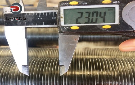 L type fin tube fins spacing detection