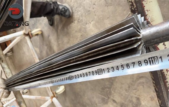 Longitudinal fin tube length detection