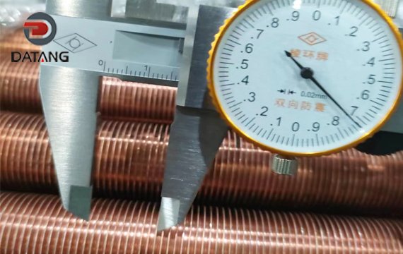 Low finned tube fins spacing detection