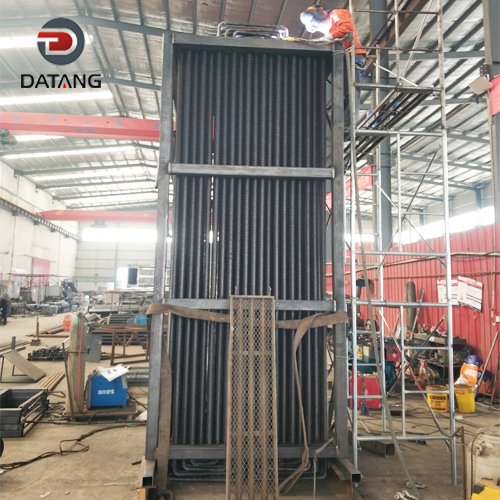 Wrap around L foot finned tube for oil cooler