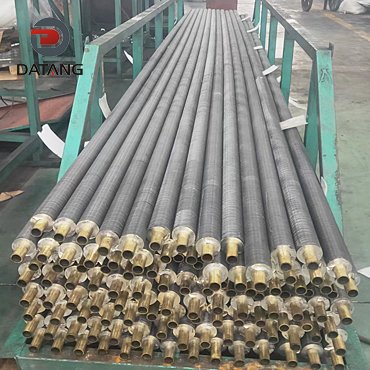 Wrap around Spiral L form finned tube for drying equipment